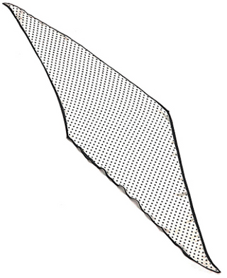 Ivory with Black Polka Dots Diamond Shape Scarf