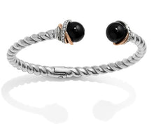 Load image into Gallery viewer, Brighton Neptune&#39;s Rings Black Hinged Bracelet
