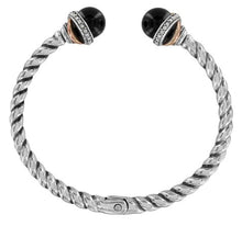 Load image into Gallery viewer, Brighton Neptune&#39;s Rings Black Hinged Bracelet

