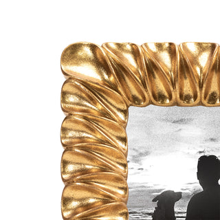 Gold decorative frame with a textured design on a white background. Jarren Frame Assorted