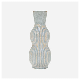 Jasmir Vase light blue ceramic brown 