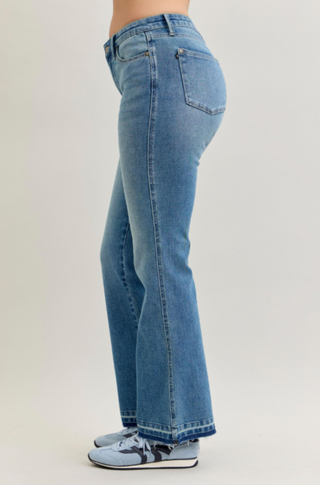 Judy Blue Mid Rise Bootcut Tummy Control Release Hem Jeans