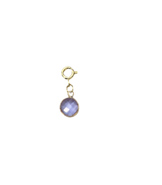 June Birthstone Clip Charm, lilac stone 