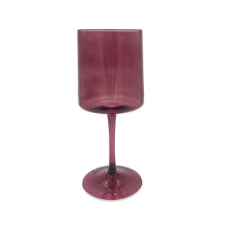 Mid Century Wine Glass in Garnet
