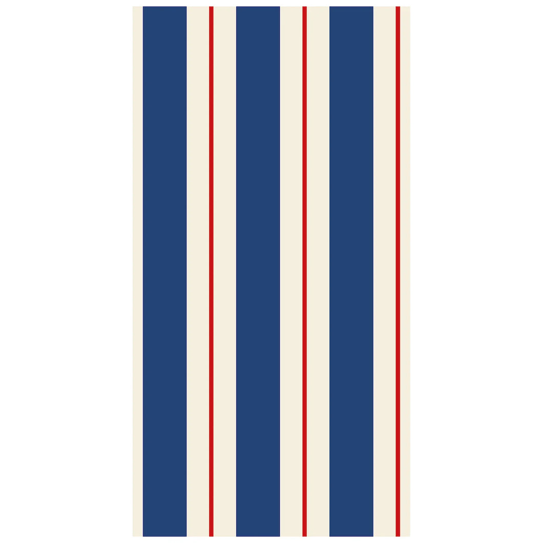 Navy & Red Awning Stripe Guest Napkins