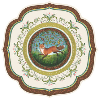 Hester & Cook Die-Cut Fanciful Fox China Placemats