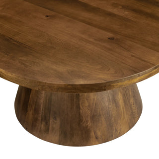 Keppler Cocktail Table in Brown dark round heavy base