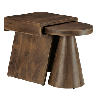 Keppler Nesting Tables in Brown unique dark brown end table