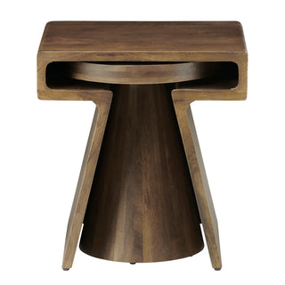 Keppler Nesting Tables in Brown dark brown unique end table