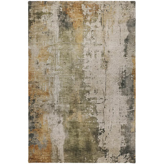 Kochi KC14 Putty Rug 8x10 Abstract patterned rug with earthy tones of beige green and grey