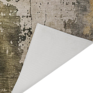 Kochi KC14 Putty Rug 8x10 Abstract patterned rug with earthy tones of beige green and grey