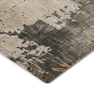 Kochi KC14 Putty Rug 8x10 Abstract patterned rug with earthy tones of beige green and grey