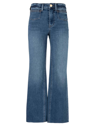 Kut Kelsey High Rise Ankle Flare Front Patch Pockets in Unbreakable