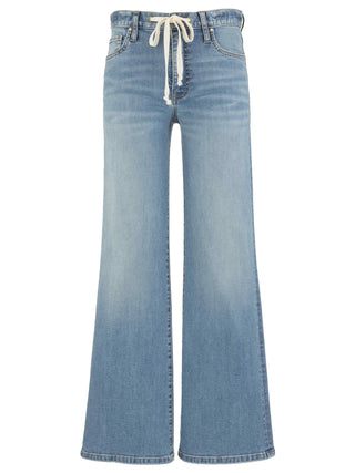 Kut Maya High Rise Wide Leg with Regular Hem and Drawcord in Protect