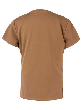 KUT Camel colored t-shirt on a white background