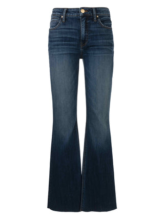 Kut Stella High Rise Flare with Raw Hem in Intriguing