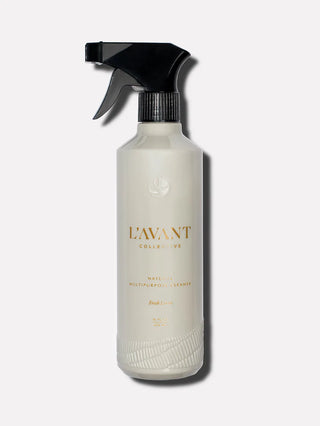 LAVANT fresh linen cleaning spray bottle on a light gray background