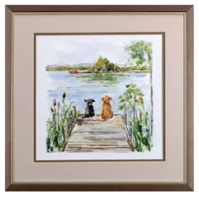 Lake Artwork Assorted dog lake dock water