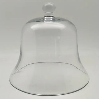 Large Glass Bell Jar Garden Cloche
Clear glass cloche dome with a matching glass knob lid