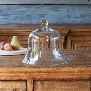Large Glass Bell Jar Garden Cloche
A clear glass cloche dome with a round knob top