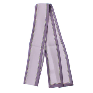 Lavender Line Border Narrow Scarf