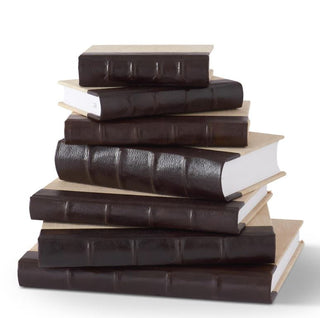 Vintage Cotton Journals with Leather Spine Assorted
