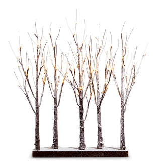 Lighted Snowy Grove 30"