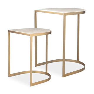 Lindon Nesting Tables Assorted Sold Separately gold travertine cream