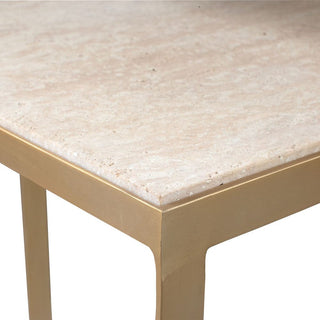 Lindon Nesting Tables Assorted Sold Separately travertine gold tan cream