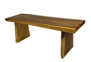 Live Edge Bench natural wood medium stain modern minimalistic