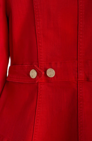 Liverpool Fire Brick Peplum Jacket with Tab Detail