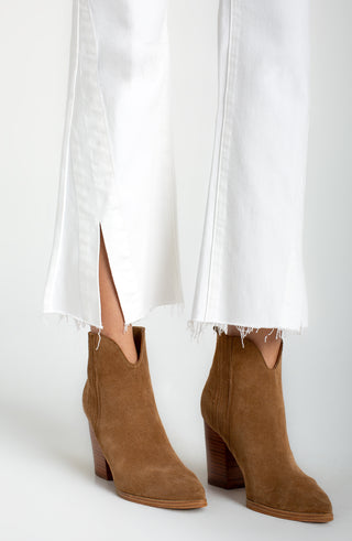 Liverpool Hannah Crop Flare with Twisted Slit in Bright White