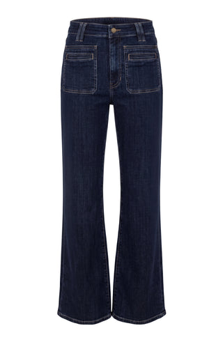 Liverpool Hannah Flare with Vintage Patch Pockets, Collegiate Blue