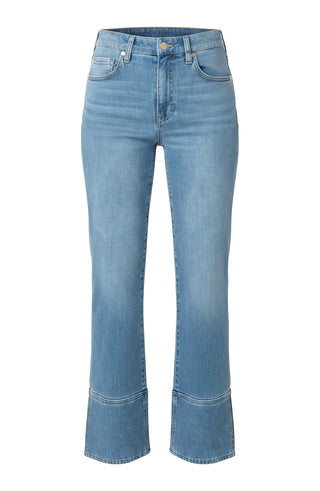 Liverpool Kennedy Straight Denim with Cuff and Slit in Cowboy Sky