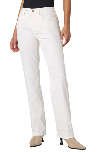 Liverpool Kennedy Straight with Comfort Waist in Porcelain white jeans denim bottom pant ivory