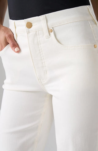 Liverpool Kennedy Straight with Comfort Waist in Porcelain ivory white gold jean denim