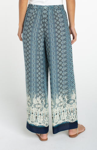 Liverpool Nomad Ikat Print Pull-On Palazzo Pant