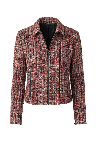 Liverpool Red Multi Zip Jacket with Fringe