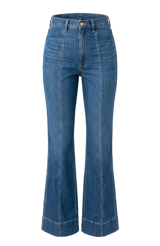 Liverpool Relaxed High Rise Seamed Bootcut in Bayshore