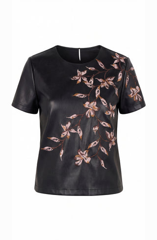Liverpool Short Sleeve Top with Embroidery