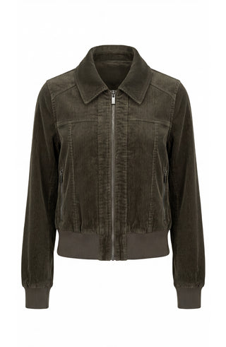 Liverpool Zip Front Collared Bomber Jacket, Hunter Green