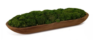 Long Dough Bowl with Moss