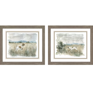 Lookout On Point Artwork Assorted hunting dog field hunt