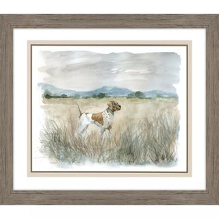 Lookout On Point Artwork Assorted hunting dog field hunt wood frame