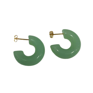 Lucas Jack Aqua Resin Hoop Earrings