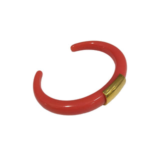 Lucas Jack Coral Resin Bracelet with Gold Bar Accent