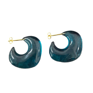 Lucas Jack Deep Sea Blue Resin Earrings