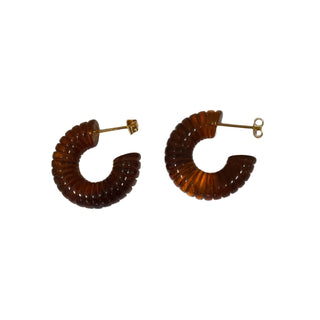 Lucas Jack Tortoise Shell Resin Hoop Earrings, Small