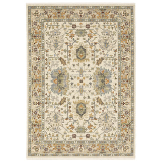 Lucca 2063Y 7'10" x 10'10" rug wool nylon fringe pink blue gold red green gray