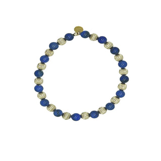Lucy 14K Gold Filled & Lapis Beaded Bracelet hypoallergenic nickel free waterproof tarnish free sensitive skin